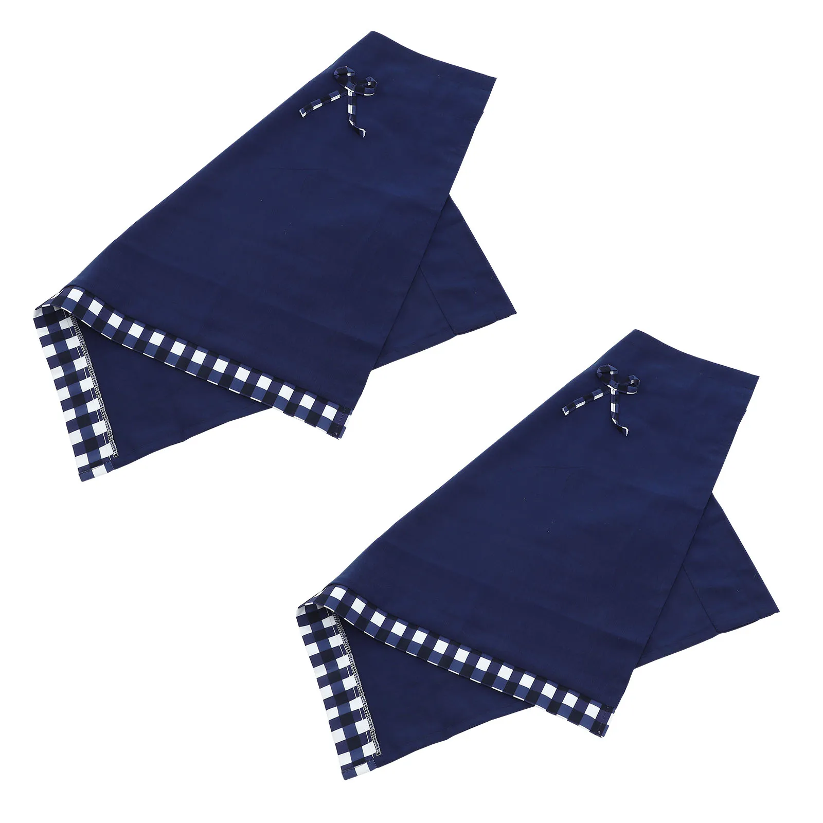 

2pcs Short Curtains Polyester Dark Blue for Living Room Car Home Resistant Washing Comfortable Smooth