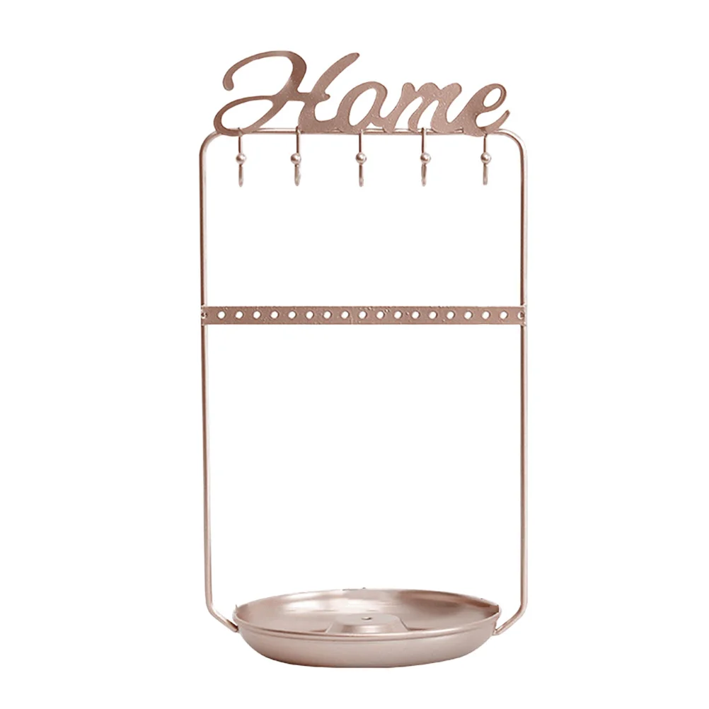 1Pcs Alloy Jewelry Display Stand Durable Earring Storage Rack Stylish Organizer for Necklace Bracelet Ring Jewelry Display Stand