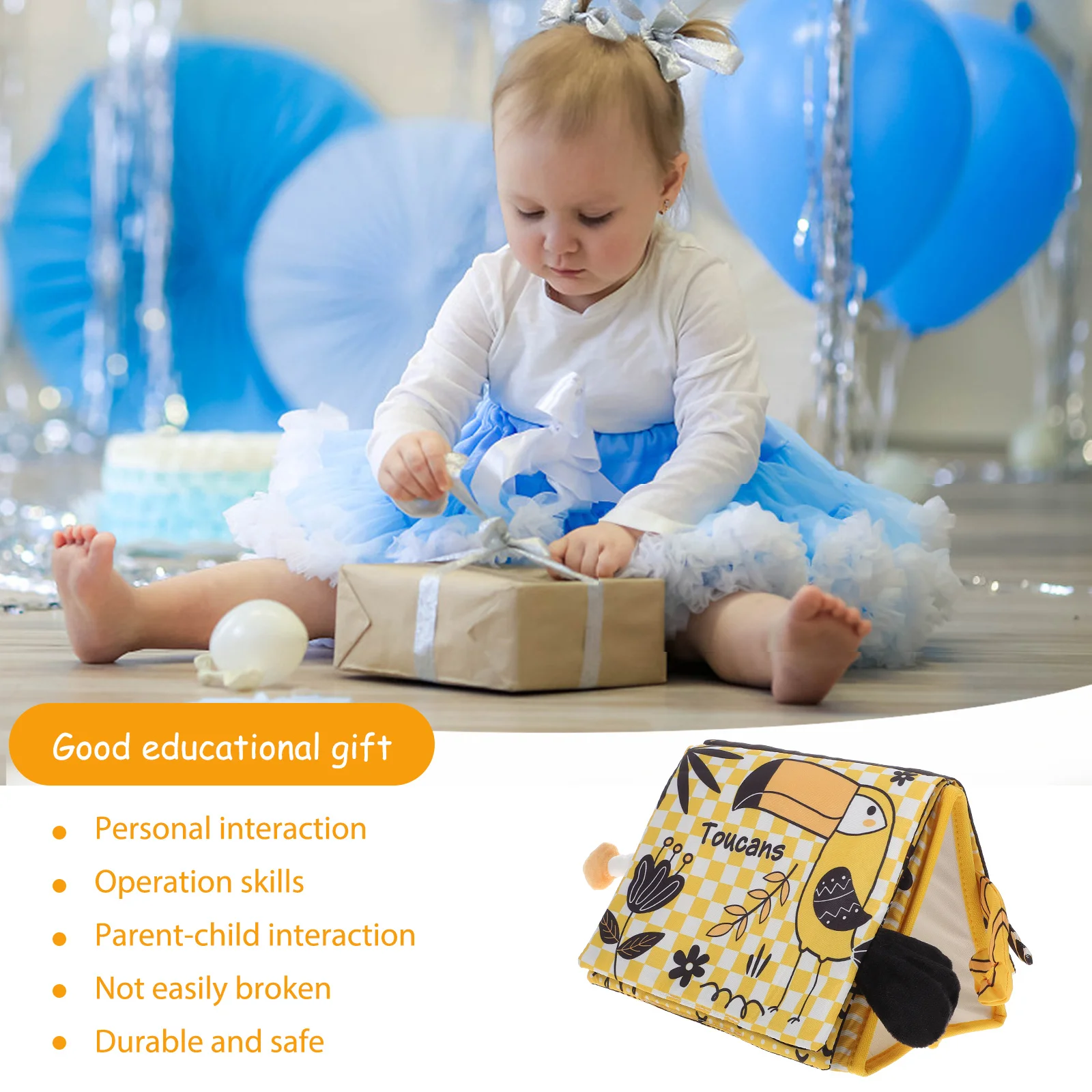 Książeczka z lusterkiem dla malucha, książeczka edukacyjna z materiału, rozpoznawanie wzorów dla niemowląt, interakcja sensoryczna, umiejętności, poznawczo-kreatywne ćwiczenia