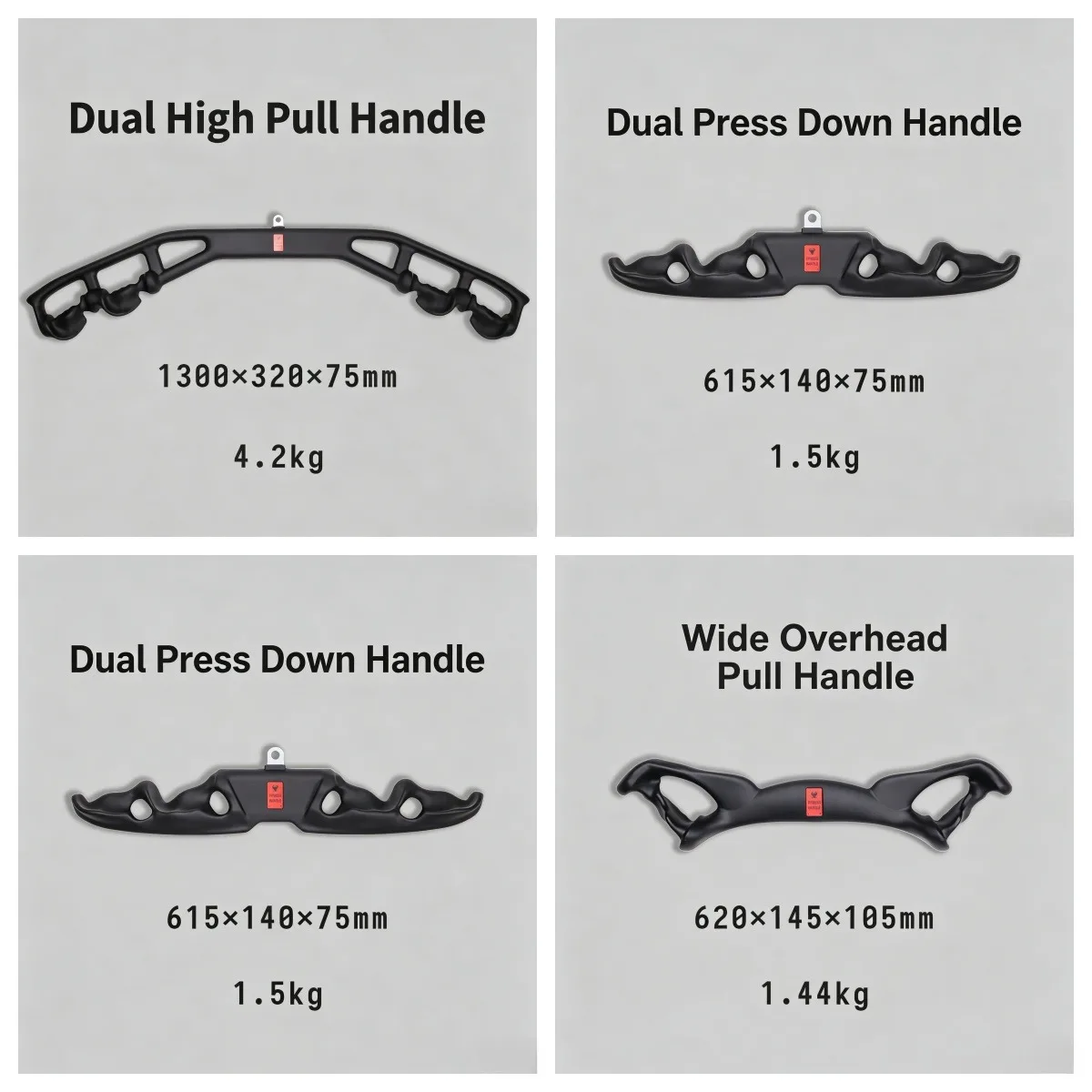 DINUO 8 Pcs Ergonomic Mag Grips Set, Cable Machine Attachments, Gym Lat Pulldown Row Handle Accessories For Back Training