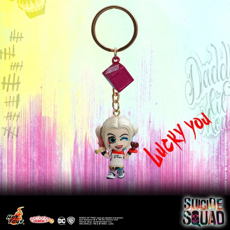 HotToys Harley Quinn Cosbaby Mini Collectible Figure Keychain Birds Of Prey Suicide Squad DC Comics Bag Accessory For Movie Fans view 5