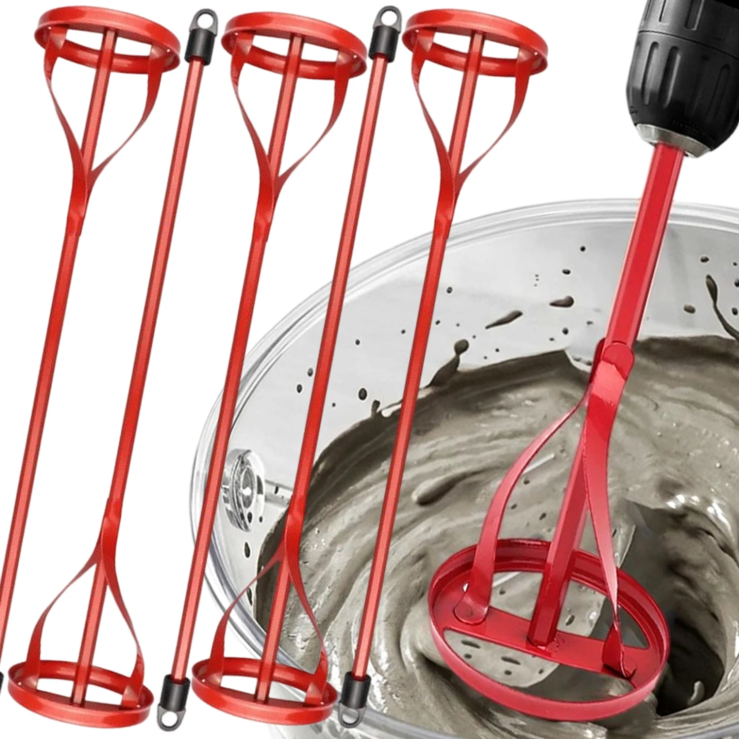 

High-speed Steel Mixing Rod for Electric Drill Paint Putty Mixer Attachment Reusable Efficient Stirring DIY Tool Sticks 6/8cm