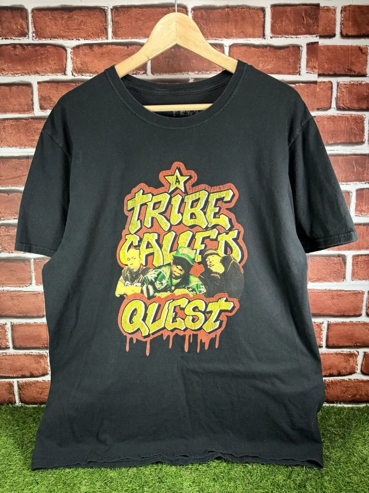 

A Tribe называется Quest Group ATCQ логотип хип-хоп рэп музыка черная футболка L/XL