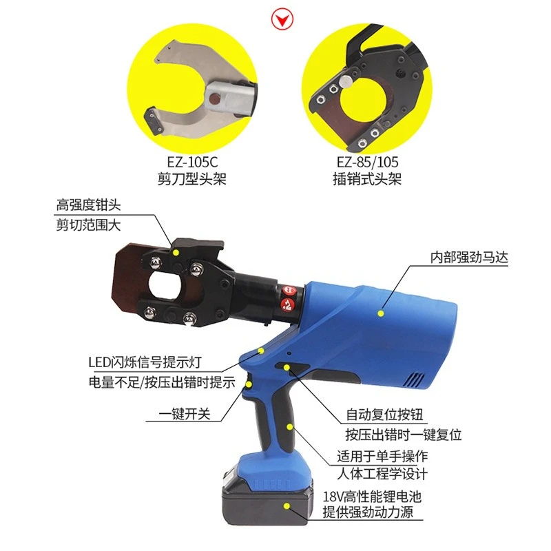 Rechargeable hydraulic cable scissor NC-120 electro-hydraulic