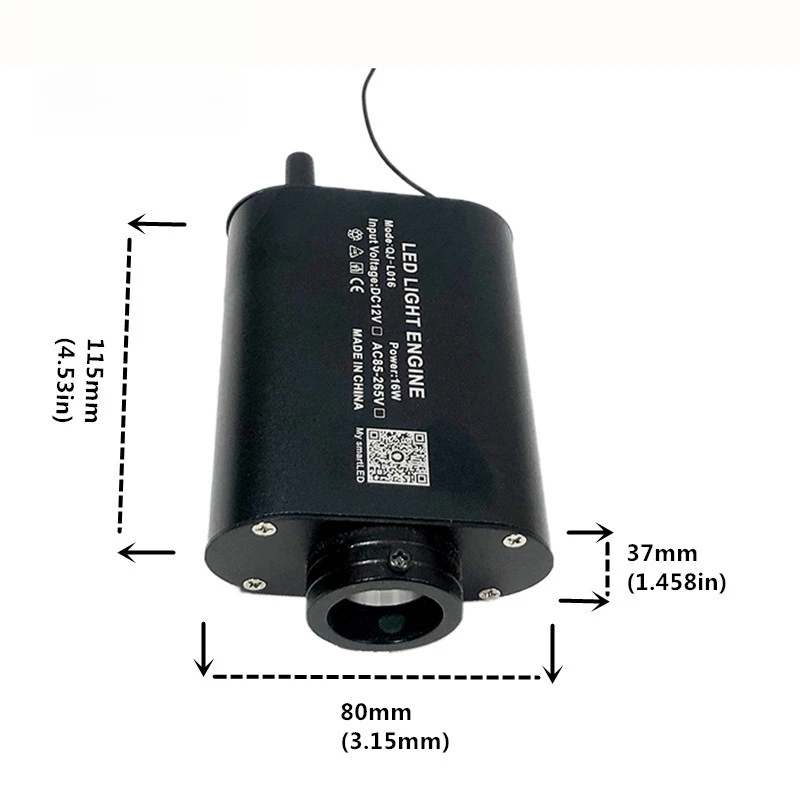 12W car starry sky top fiber optic light source machine set ambient light APP remote control car modification Gypsy