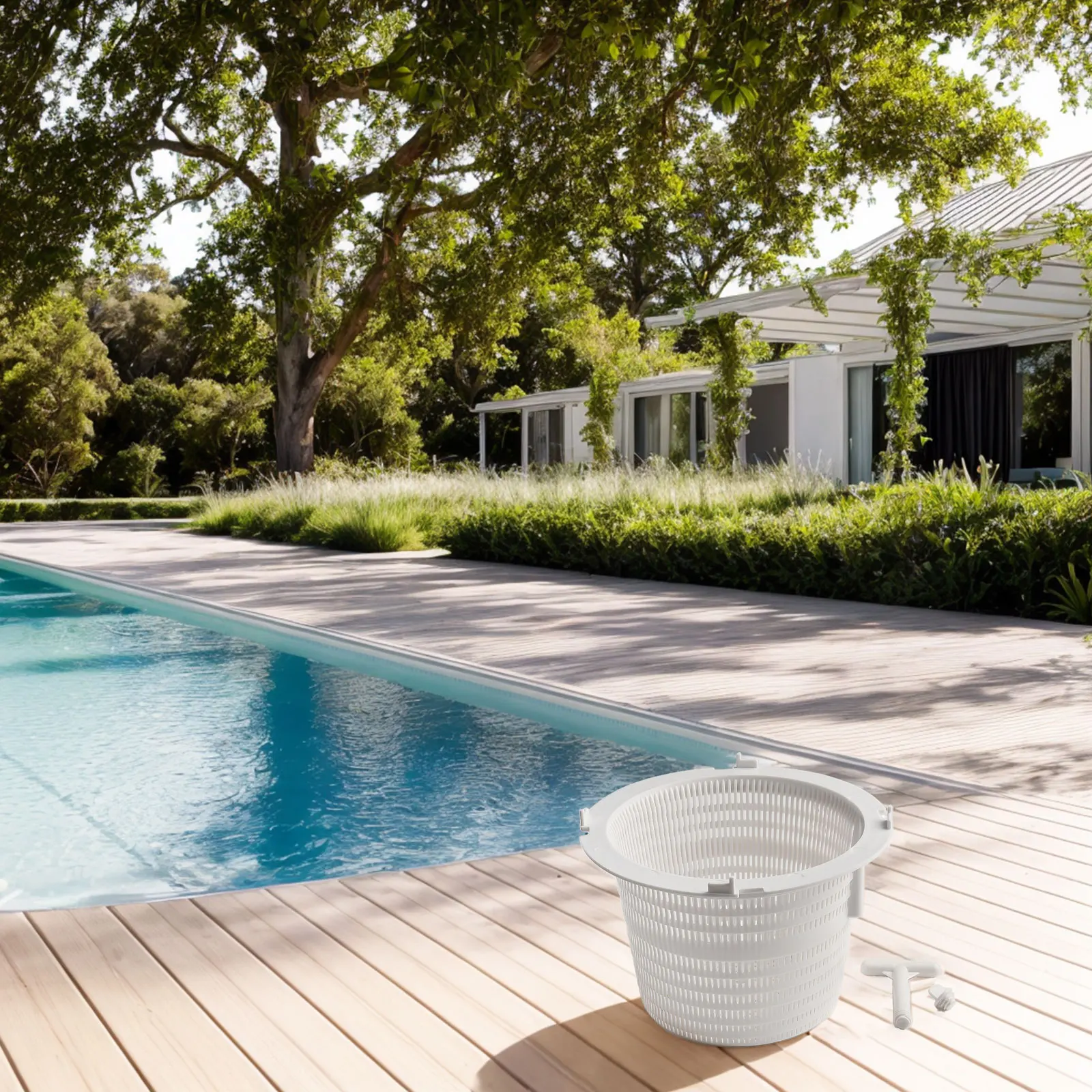 

223*145 мм Простая установка Корзина для скиммера Легкая установка Беспроблемная замена Запирающиеся вкладки на верхнем краю