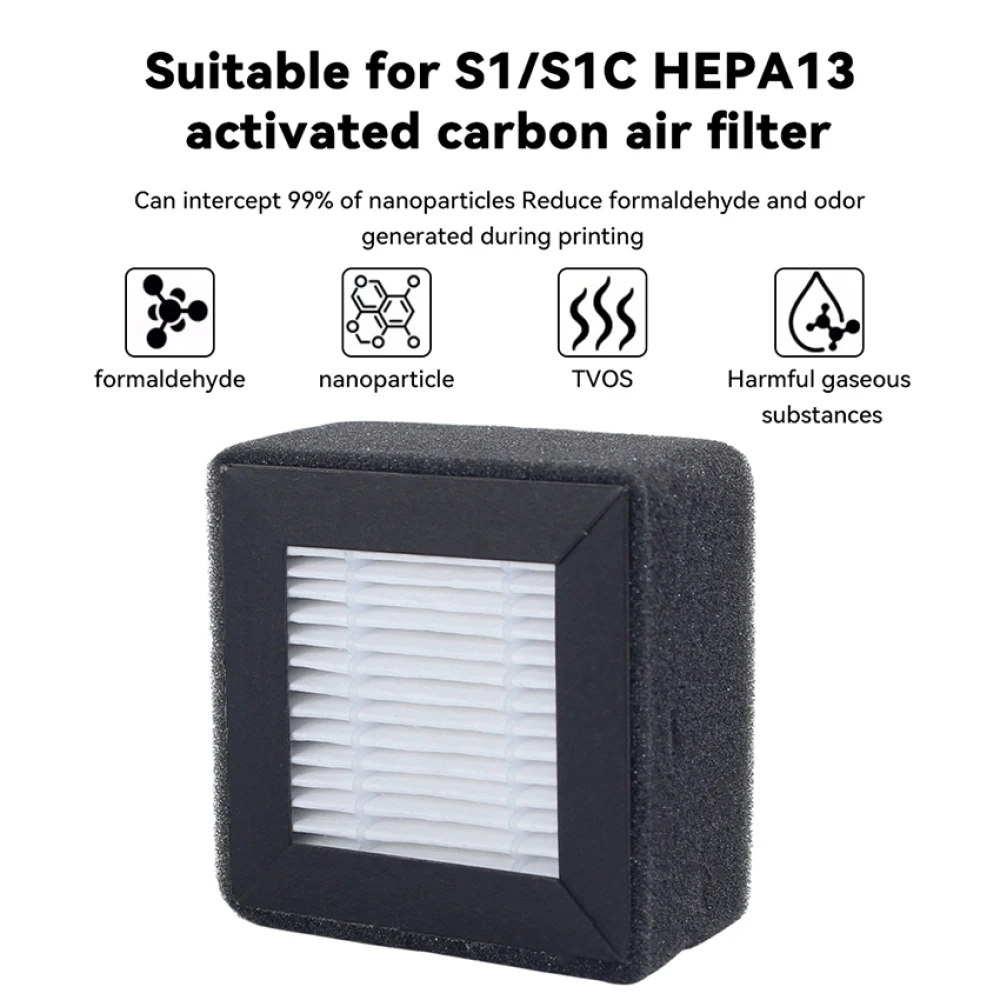 1pc Activated Carbon HEPA Filter Screen 3D Printer Air Filter Cartridge for Kobra S1/ S1 Combo Accessories