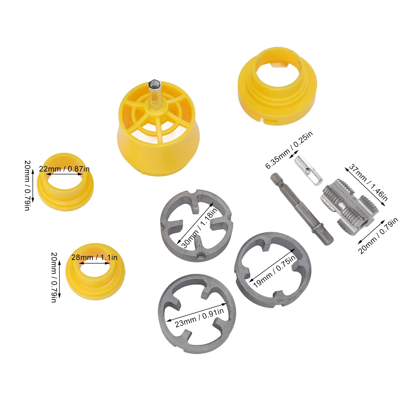 PPR Pipe Threader Kit 1/4 Inch Hex Shank G1/2 G3/4 Standard Thread Pipe Threader Plumbing Tools Tubing and Pipe Threader Kit