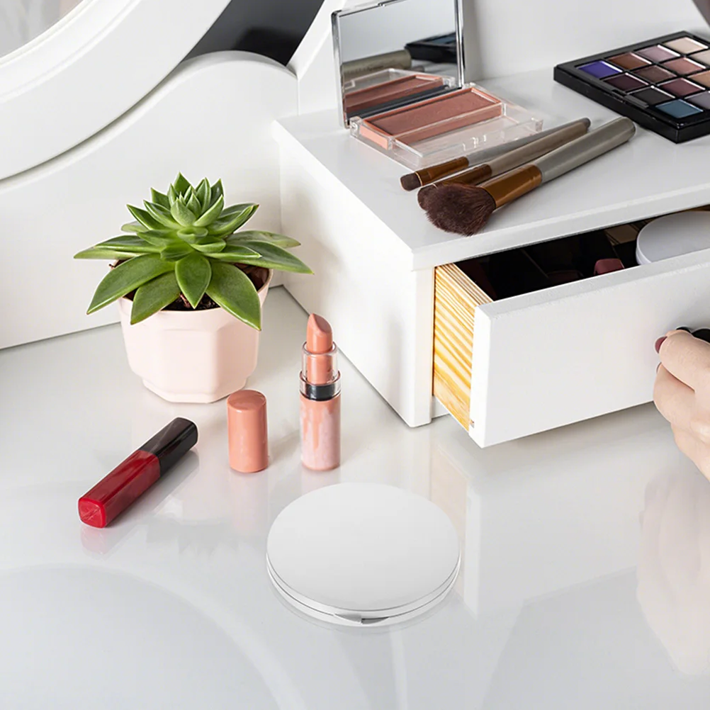 Compact Folding Mirror Small Round Magnifying Travel Makeup Mirror for Women Portable Pocket Handheld Purse Use