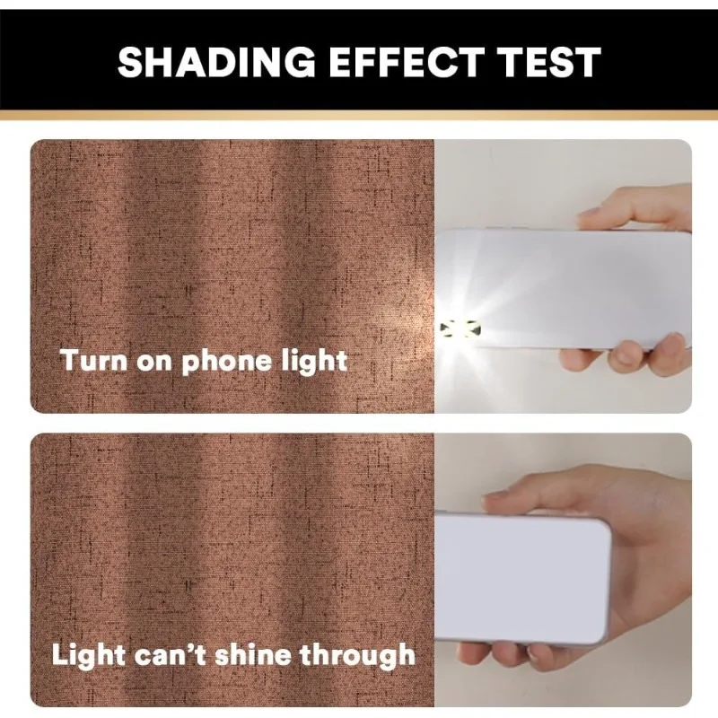 遮光カーテン 長さ108インチ 断熱 遮光 ドレープ ホワイトライナー付き グロメット付き 高級装飾 リビングルーム用