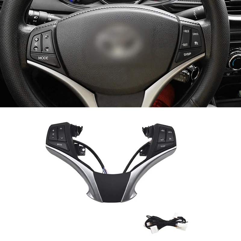 Cruise Control Switch Steering Wheel Multimedia Audio Button For Toyota Yaris Vios 2013-2016 84250-0D120