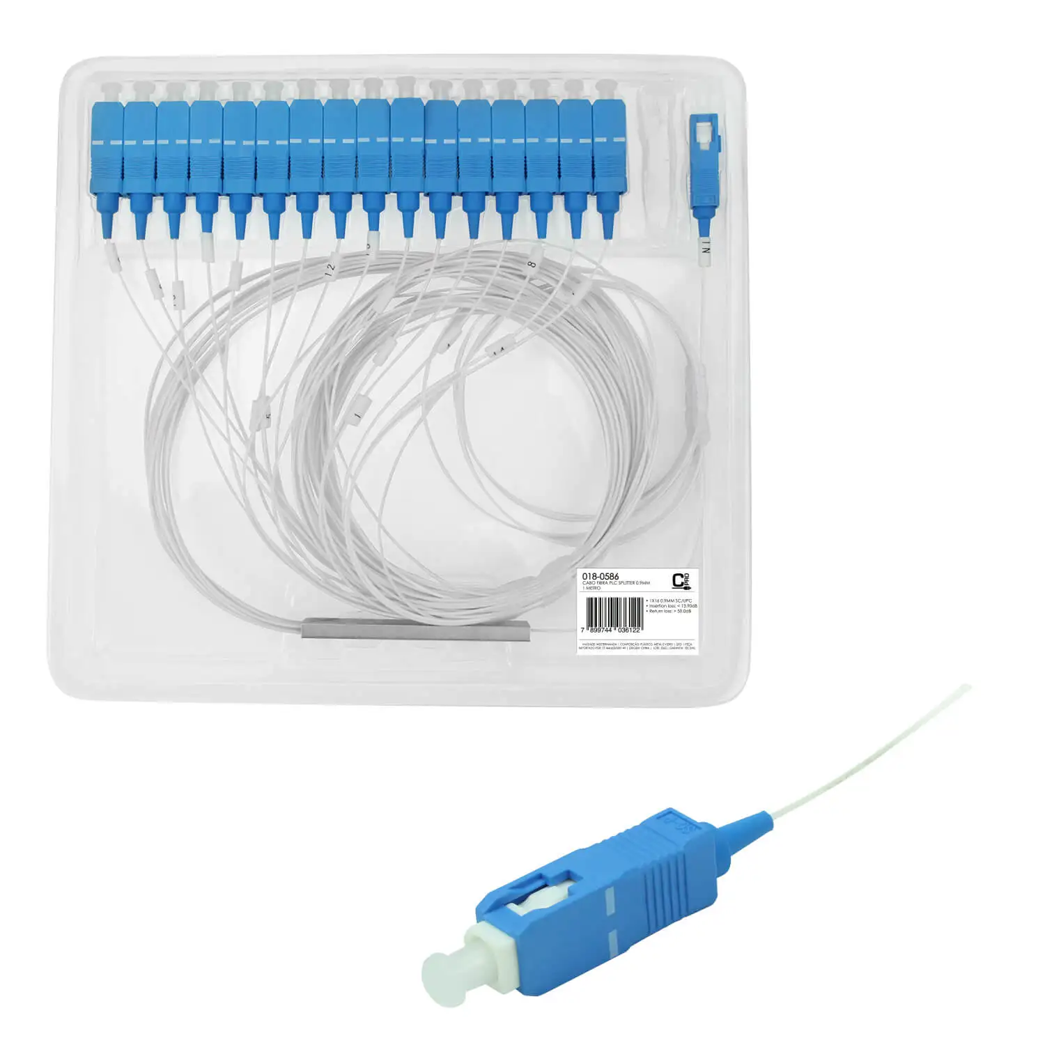 Optical Cable With Plc Splitter 1x16 Sc/UPC Approved Splitter