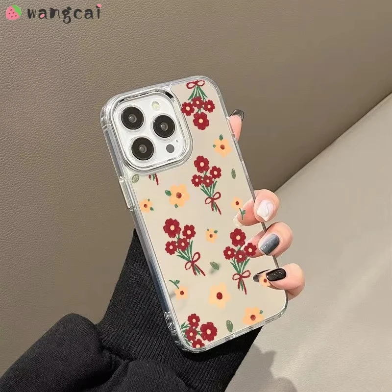 حافظة لهاتف هواوي نوفا 13 برو ميت 70 برو بلس هونور 300 Ultra GT X60i X9C X8B X8A ماجيك 7 برو لايت حافظة هاتف مرآة زهرة غطاء ناعم #3