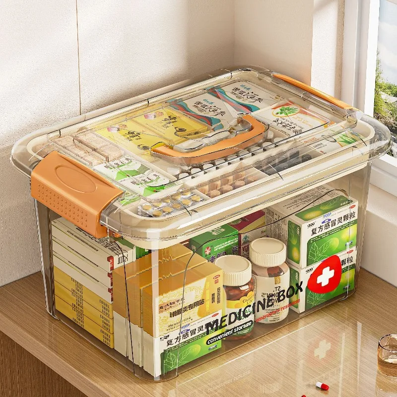 

Multi-layer Medicine Storage Box Home Portable Medical Box Home Version Medicine Large Capacity Transparent Storage Box