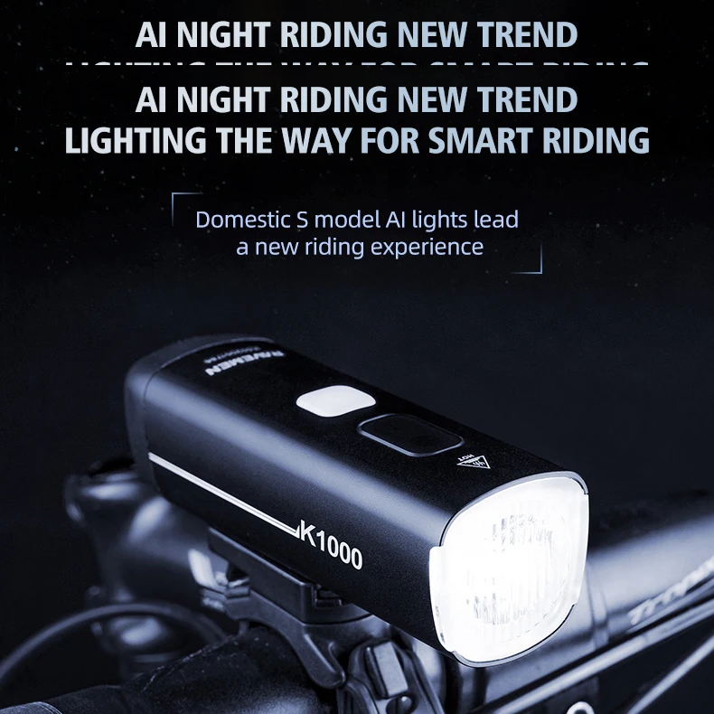 RAVEMEN Bicycle Light anti-glare Bike Headlight Power Bank Flashlight Handlebar USB Charging MTB Road Cycling Wide Angle Light