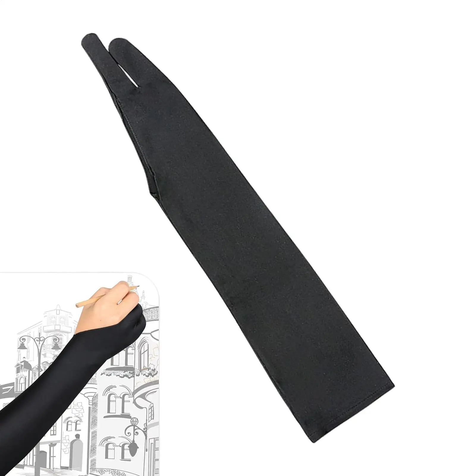 Drawing Gloves Palm Rejection Two Finger Hand Gloves Art student gloves meticulous drawing anti accidental Anti-fouling Gloves