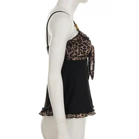 SUCHCUTE Y2k Leopard Print A-line Tank Top Streetwear 90s Sexy Sleeveless Lace-up Camisole Women Vintage Crop Top Summer Clothes - Image 5