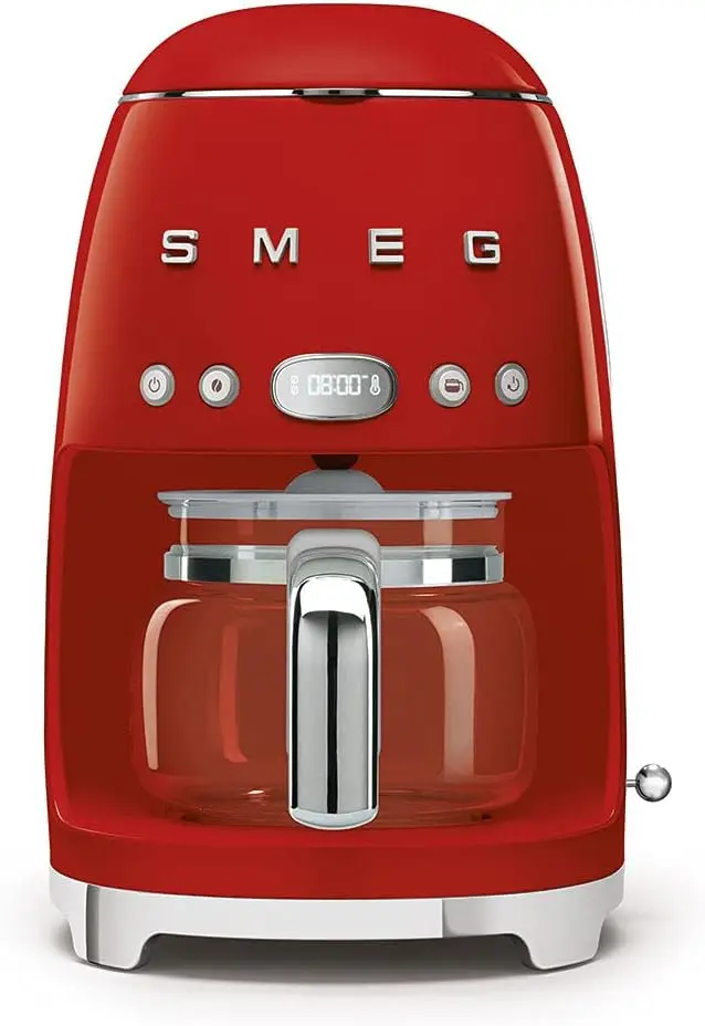 

Кофемашина с капельным фильтром Smeg, красная, 10 чашек