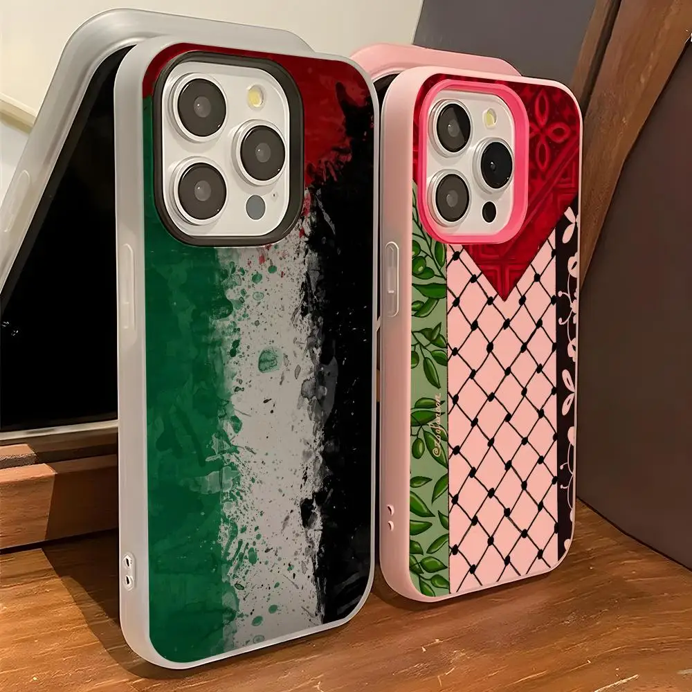 

Icon P-Palestine Phone Case IPhone 17 Air 16 15 14 Plus 13 Pro Max 2 Soft Frosted Candy Transparent Jelly 2-in-1