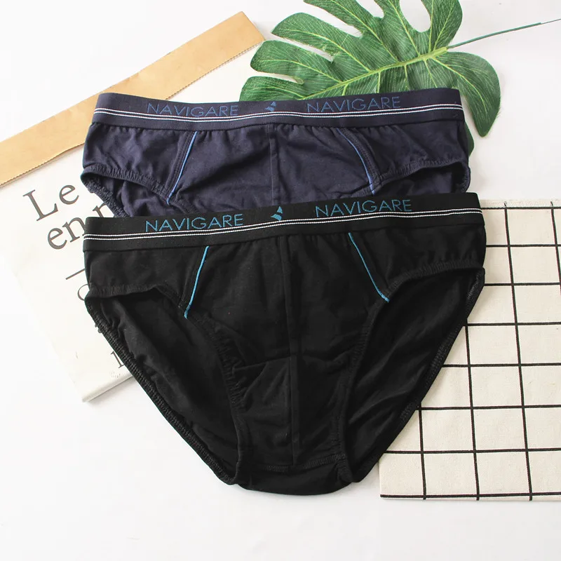 Ropa interior de algodón de alta elasticidad para hombre, pantalones triangulares de cintura baja, calzoncillos cómodos y tra...
