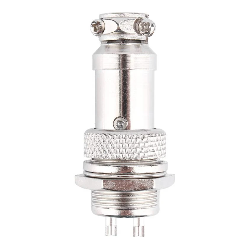 Conector de aviación GX16, conector de Cable a tope macho y hembra tipo tornillo de 2 pines, 400V, conector de enchufe de aviación