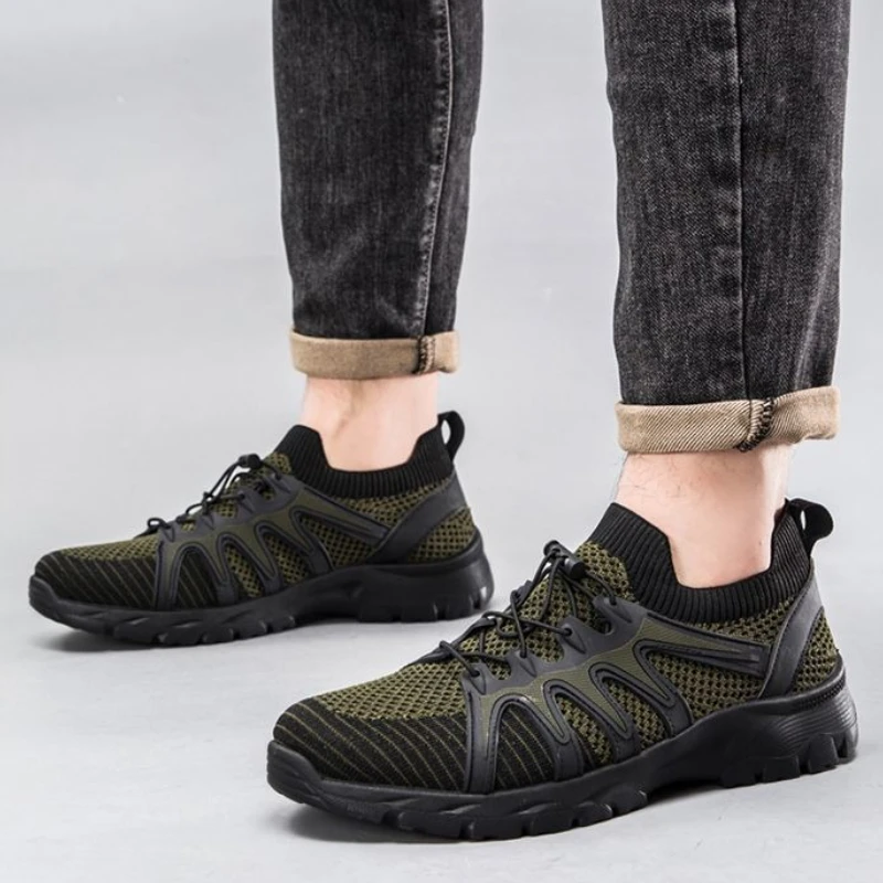 

Стильные повседневные мужские кроссовки с сетчатым верхом для горных пеших прогулок ​ Корейская распродажа высокого качества, простая летняя дышащая спортивная обувь для мужчин
