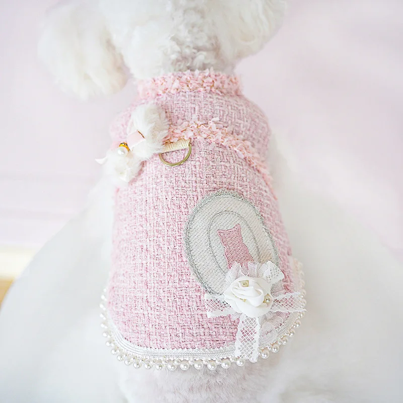 Autumn Winter  Pet Cat Clothes Warm Haute Couture Plain chihuahua Coat Luxury Small Dog Clothes