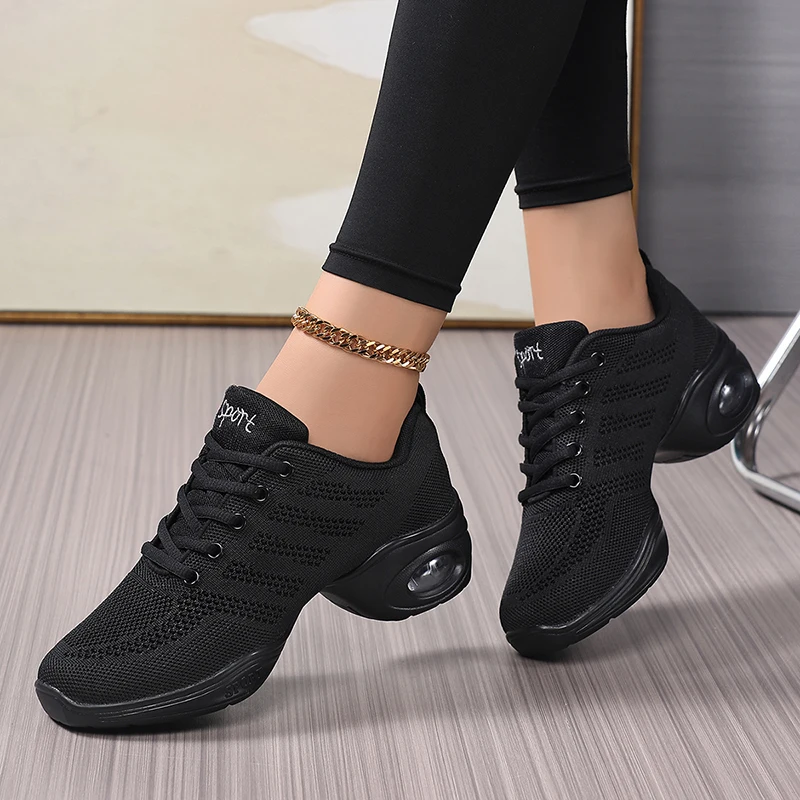 Women's Dance Shoes, Dance Shoes for All Seasons, Soft Sole, Soft Surface, Breathable Fitness Dance Shoes, Square Dance Shoes, Modern Dance Shoes