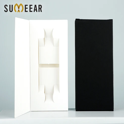 50/100 Exquisito embalaje de botella de perfume Cajas de papel vacías Cajas de perfume adecuadas para botellas de 14 * 114 mm 10 ml (sin botellas)