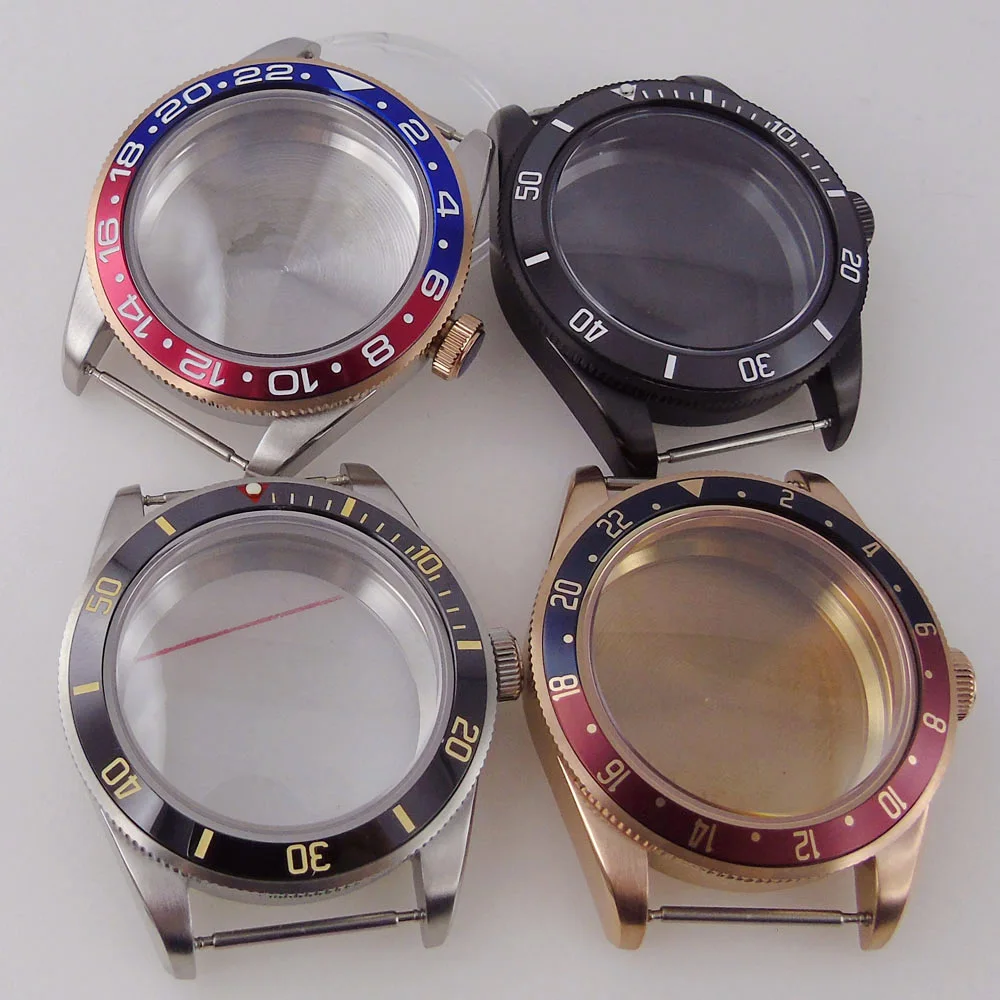 20BAR Waterproof Dome Sapphire Glass 39mm Black Bay Watch Case for NH34 NH35 NH36 NH70 ETA2824 PT5000 Watch Parts