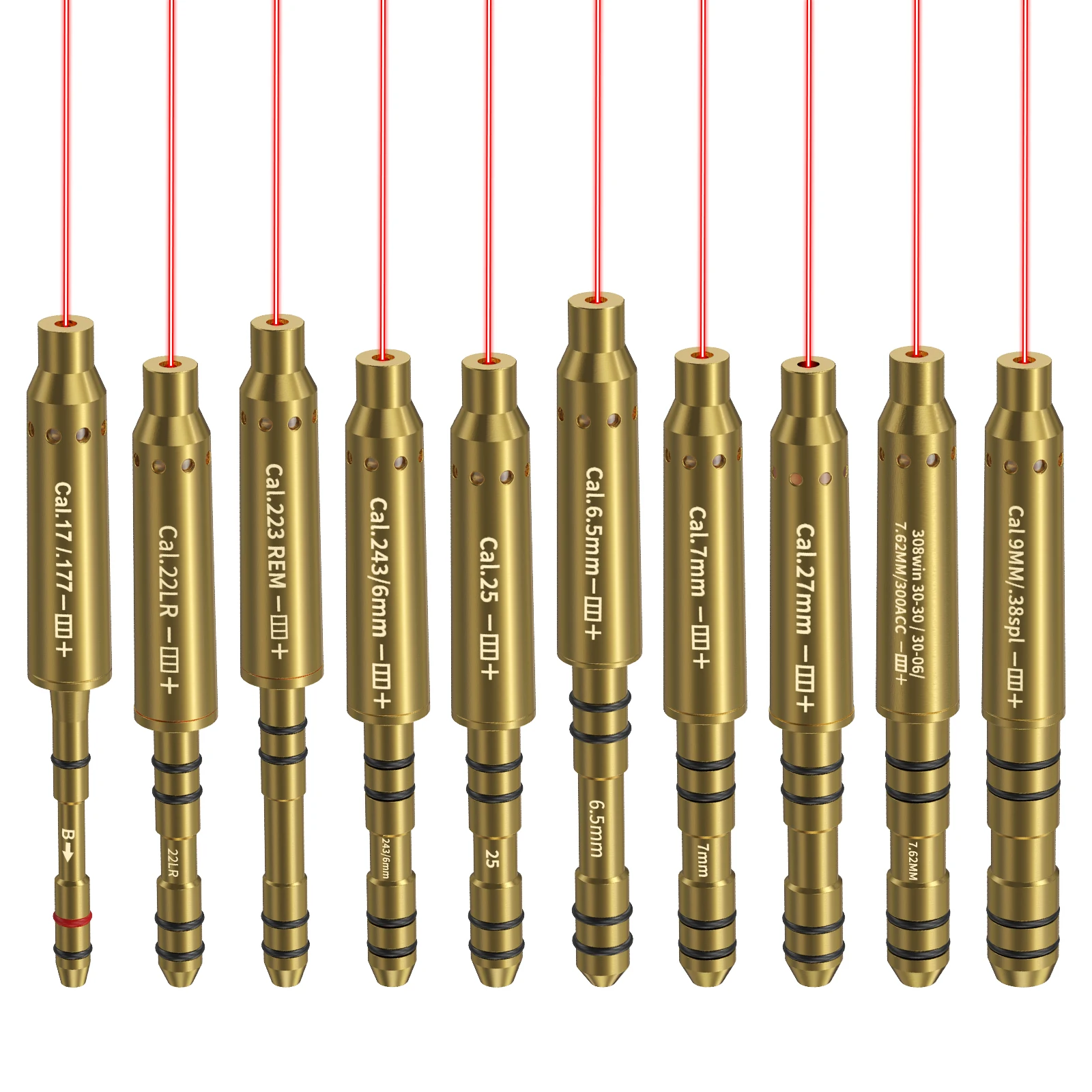 Calibrador de pistola y Rifle Cal.22LR herramienta de calibración láser de punto rojo-accesorios de caza calibrador de tiro de entrenamiento