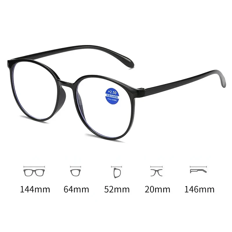 Fashion Reading Glasses for Women Anti Blue Light Blocking Farsighted Eyeglasses Anti-fatigue Hyperopia Eyewear +1.0 To +4.0