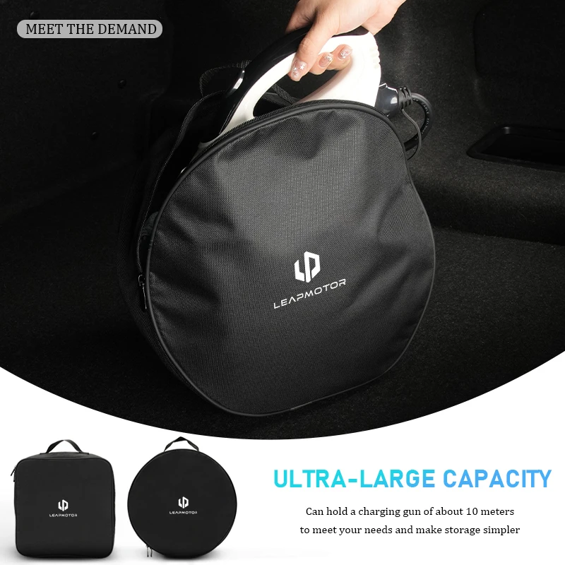 Car Charging Cable Rechargeable Gun Storage Carry Bag For Leapmotor 2021 2022 2023 2023 C01 C11 T03 S01 C11 Reev Leap