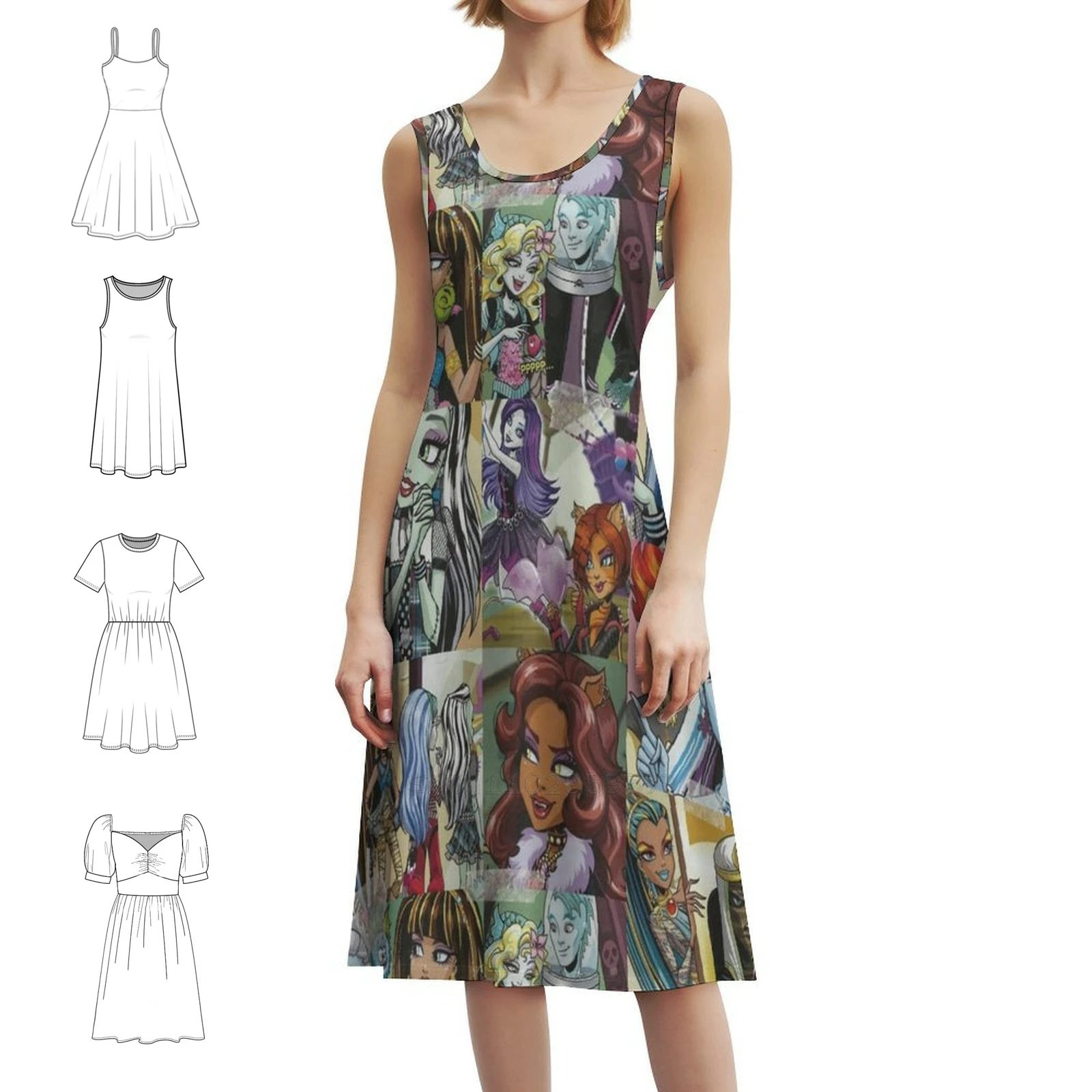 

Женское уличное праздничное платье Mh Comic, модная клубная одежда с принтом для женщин, Clawdeen Wolf Comeback 2022, женский фильм