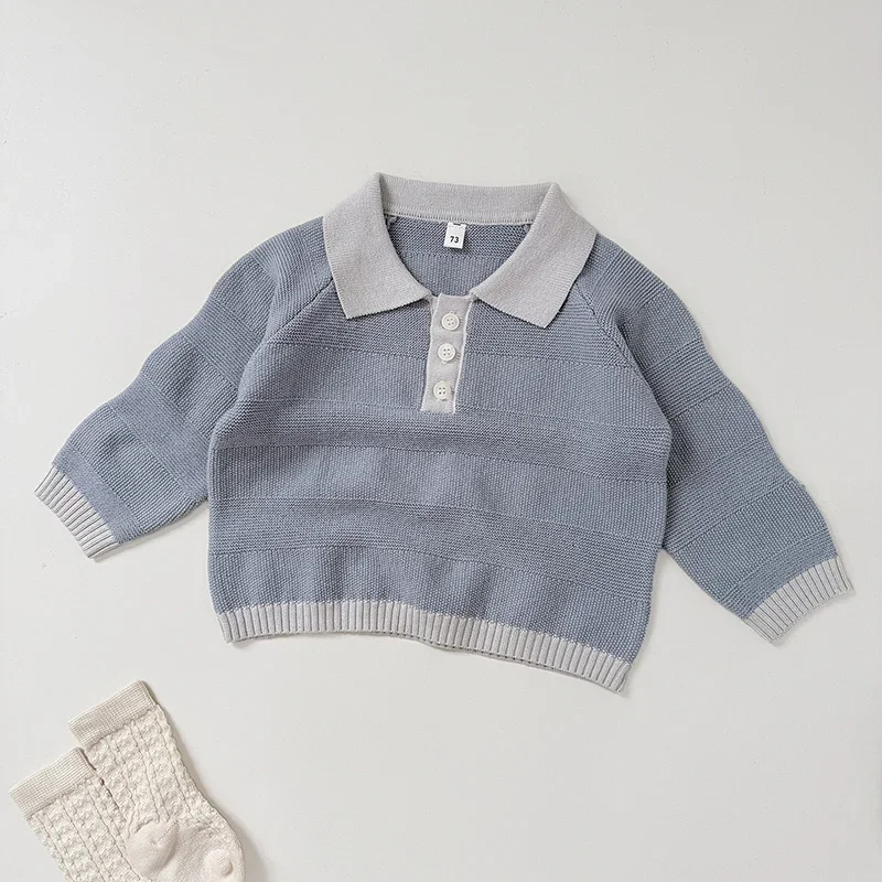 2026 ربيع جديد الوليد الطفل بنات بنين سترة الاطفال طويلة الأكمام بلوفر مغزول القمم الكورية نمط 0-3 سنوات ملابس الأطفال