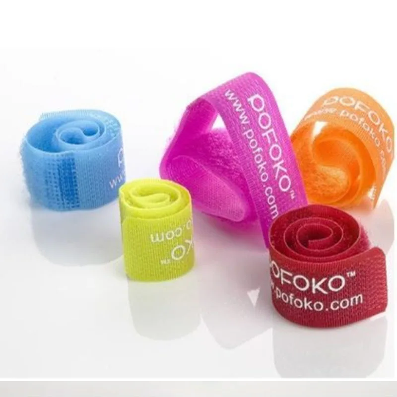 5PCS Multicolor Self-Adhesive Strap Wire Storage Cable Tie Tape Reusable Cable Plant Fixed Binding Belt