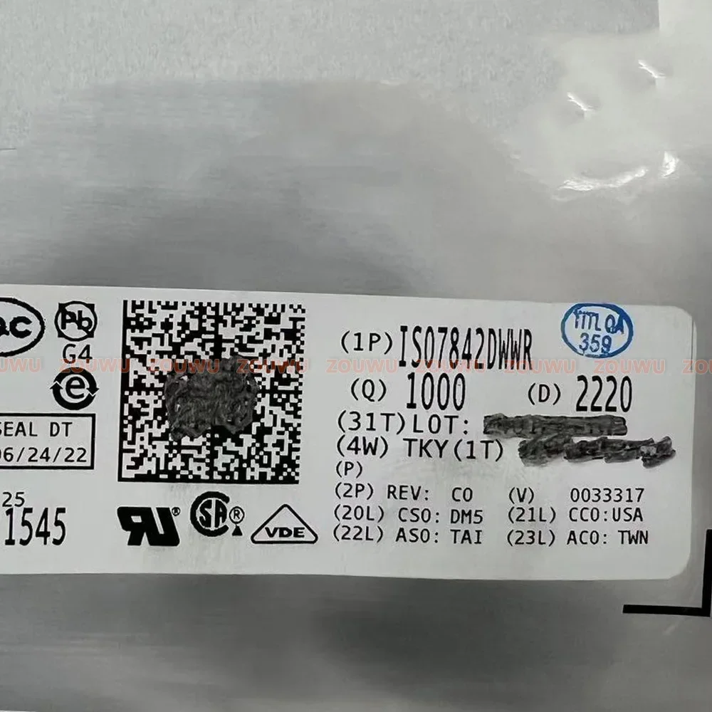 

1PCS/LOT ISO7842DWWR ISO7842DWW ISO7842 SOIC-16 100% original authentic