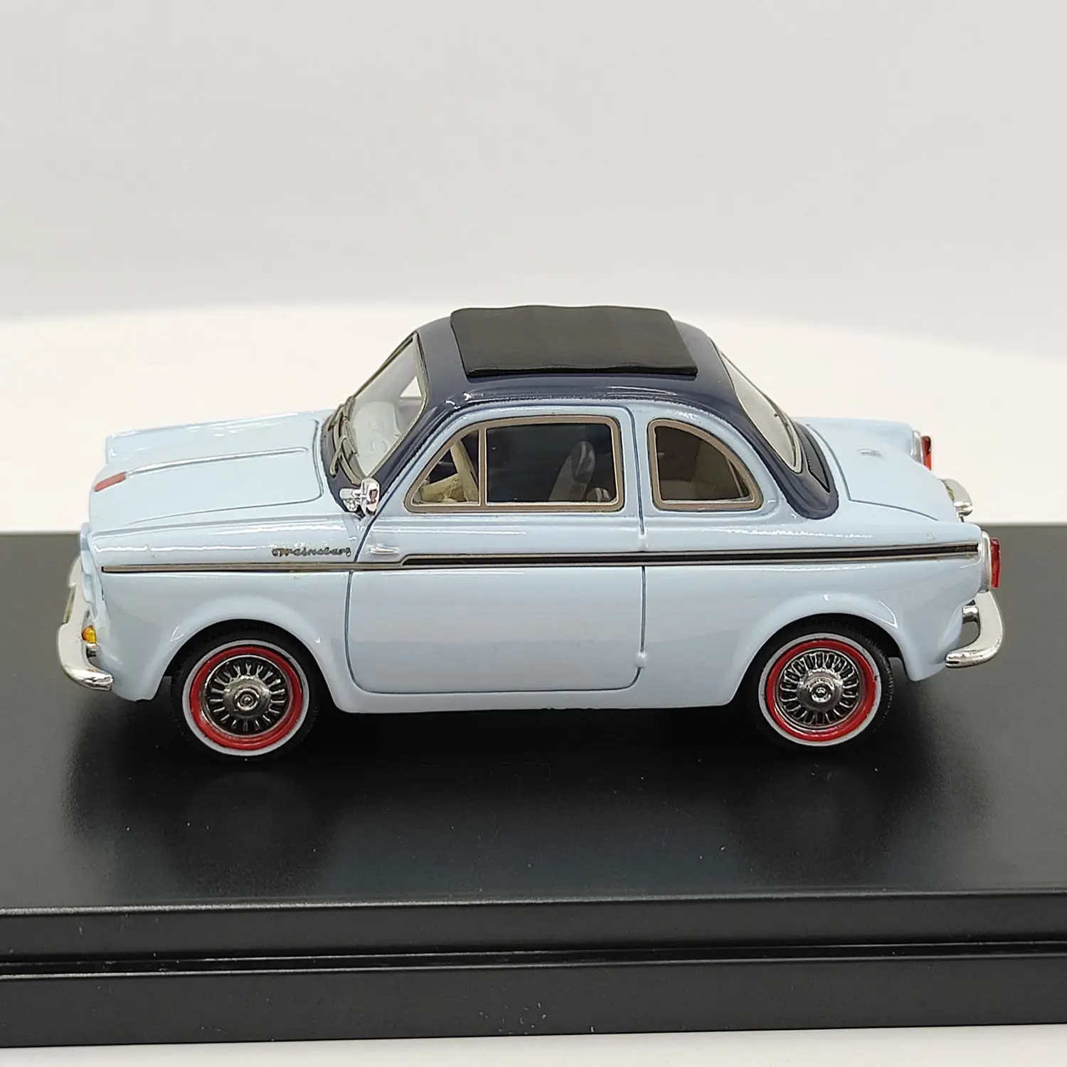 PREMIUMX 1/43 Scale NSU-FIAT Weinsberg 500 1960 Fiat Resin Car Model Collectible Toy Gift Souvenir Display Ornament