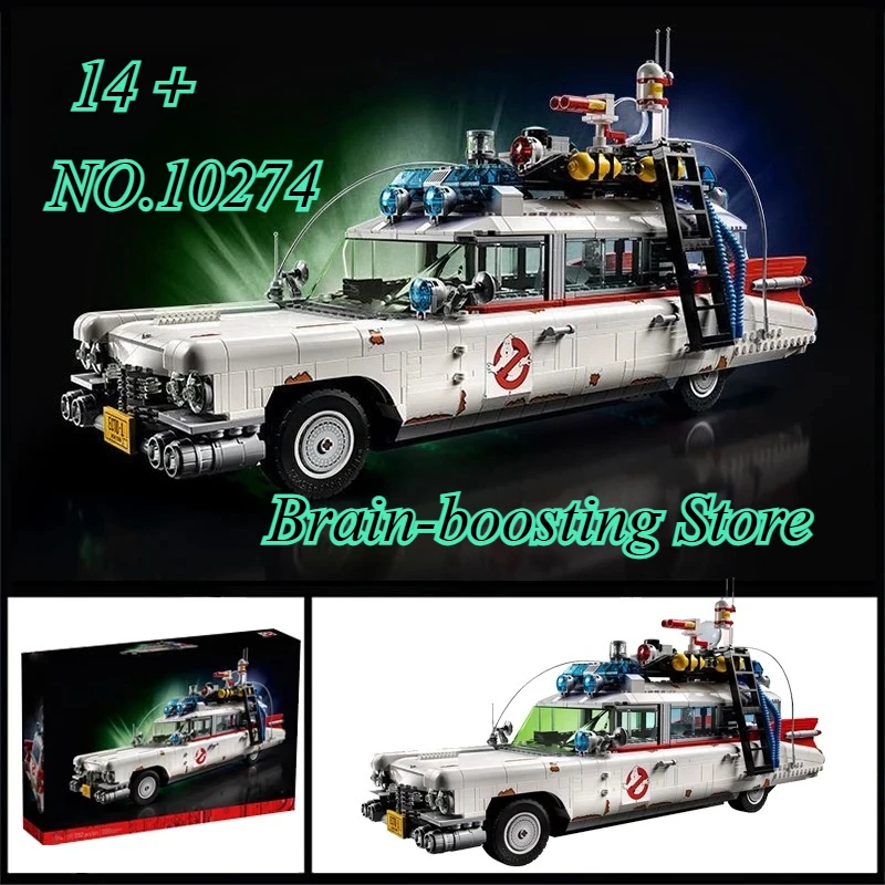 

Новая модель автомобиля Ecto-1 2026 года (10274) для домашнего декора, совместимая с 10274, креативный транспорт, подарки на Хэллоуин, Рождество, День святого Валентина