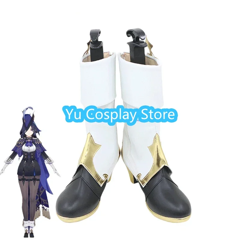 Genshin Impact-zapatos de cuero PU para Cosplay, botas de Carnaval para Halloween, hechos a medida