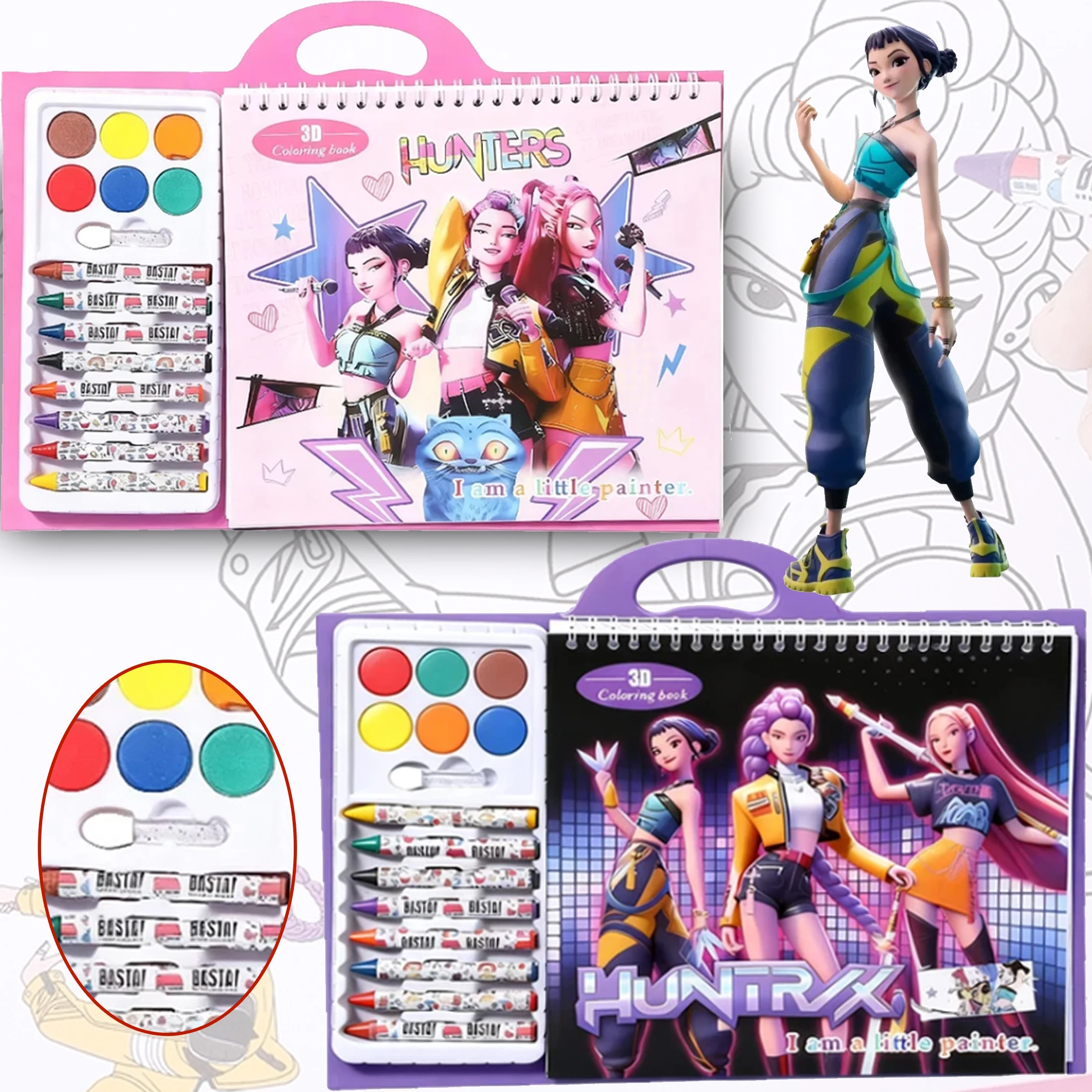 حار! Witch Hunt Squad - كتاب تلوين جرافيتي للأطفال على طراز K-Pop (مع أقلام تلوين) |   كتاب التلوين والرسم التعليمي