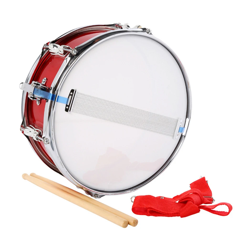 

Kids Snare Drum Kit Toy Jazz Drums Percussion Instrument Red Color Adjustable Strap Comfortable Drumsticks Quality Sound Musical