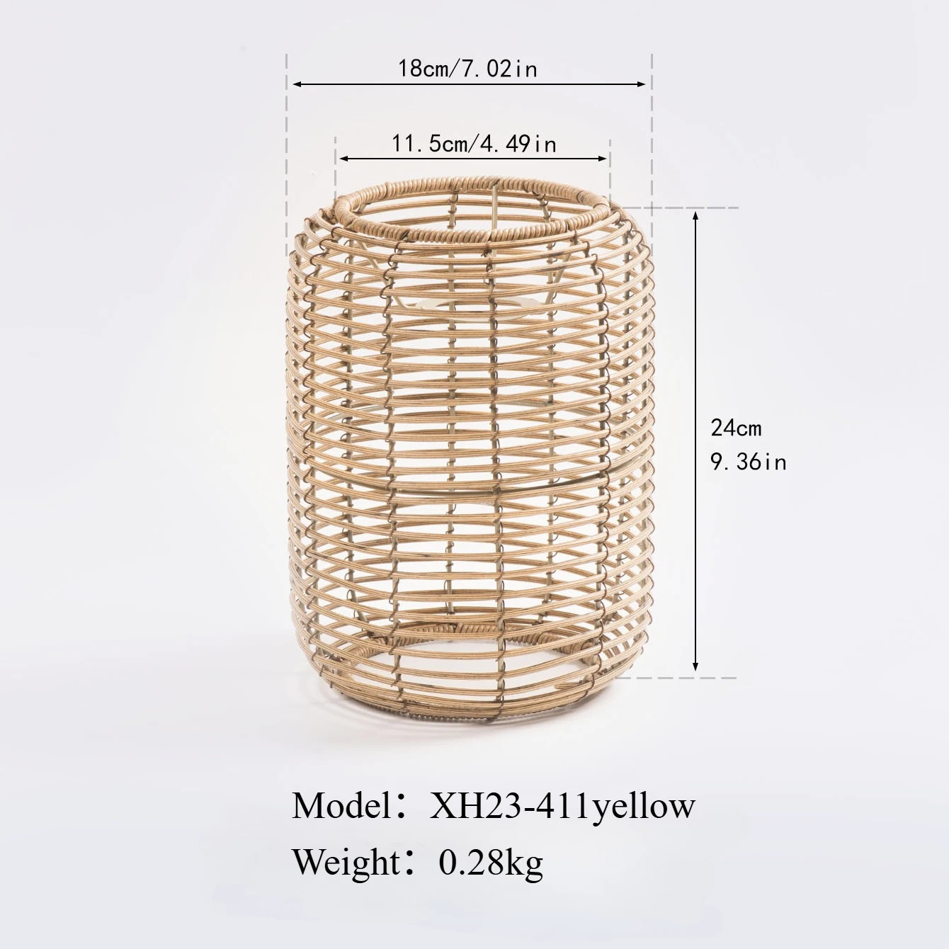 Imitation Rattan Woven Lampshade Hotel Teahouse Restaurant Creative Retro Ins Wind Chandelier Decorative Lampshade