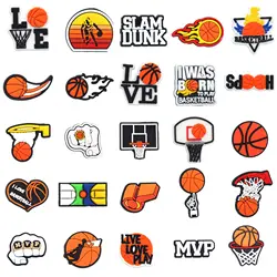 Basketball PVC Shoe Buckle Heart Crown Designer Shoes Charms Accessory Clogs Decorations Clips Unisex Gift Favor