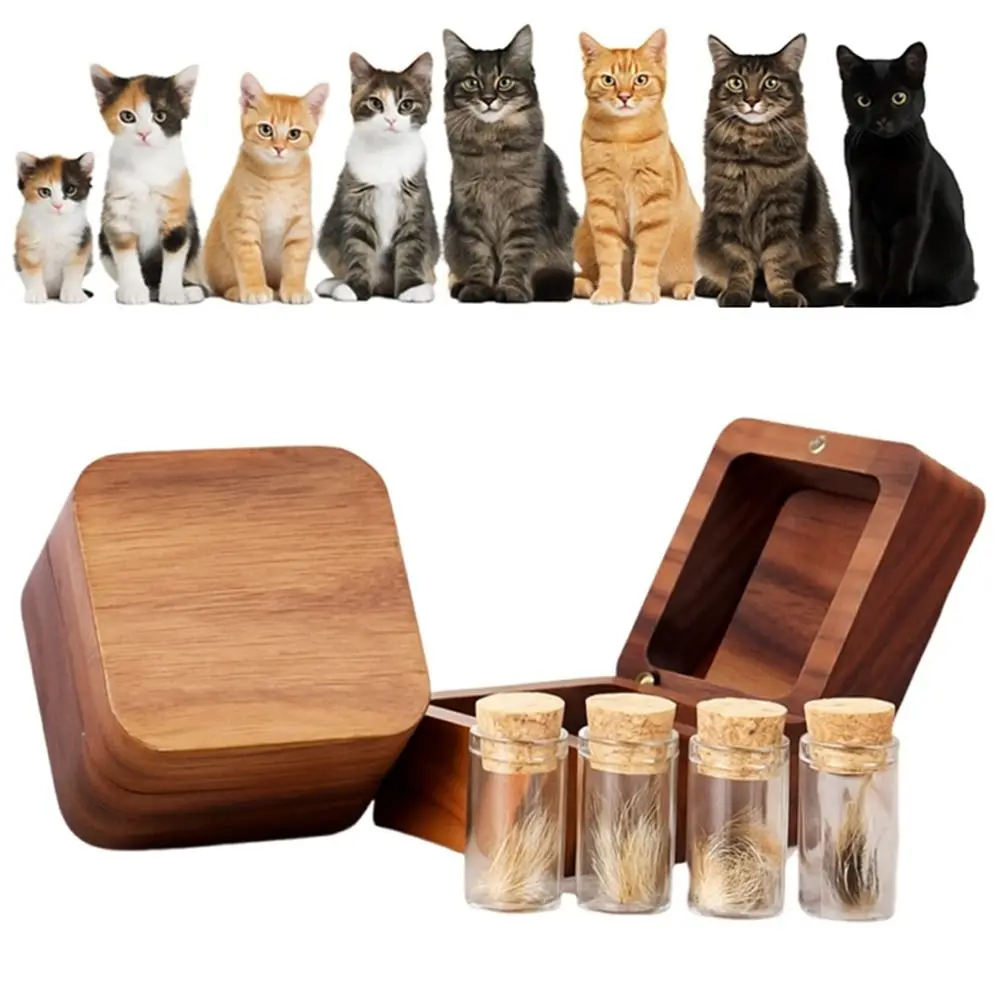 

Wooden Pet Hair Keepsake Box Cartoon Creative Baby Hair Umbilical Cord Storage Box Eco-Friendly Handcrafted Dog Ashes Box