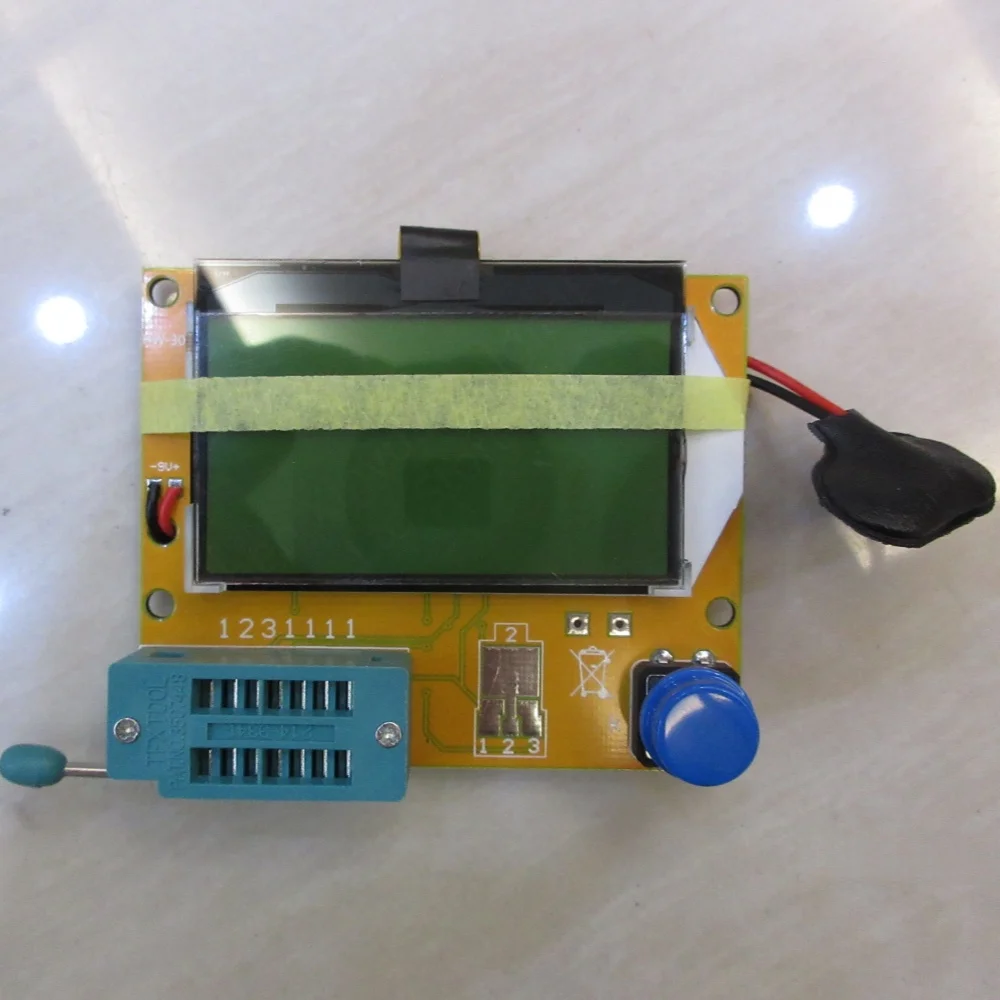LCR-T4 Multi-function Transistor Tester 12864 LCD Yellow-Green Backlight for Resistor Capacitor Diode SCR Inductor MOSFET