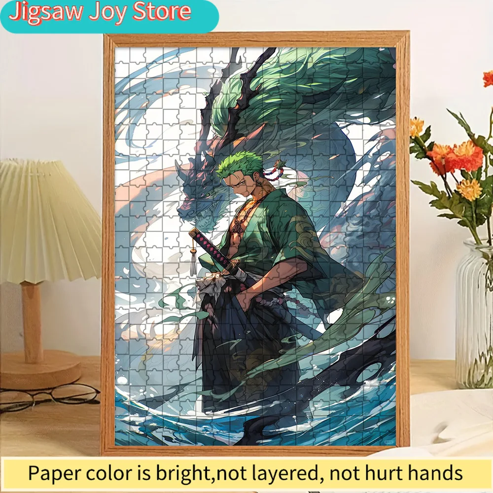 

Anime One Piece Roronoa Zoro Green Dragon Water Scene Paper Puzzle, Creative Gift For Anime Fans And Home Decor