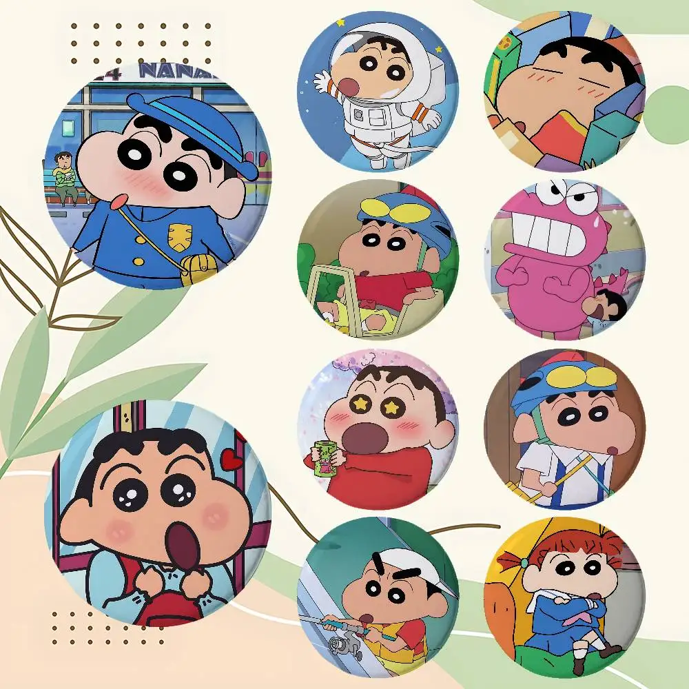 Anime Cartoon C-Crayon S-Shin-chans Abzeichen Emaille-Pin Cartoon-Brosche für Rucksack und Kleidung