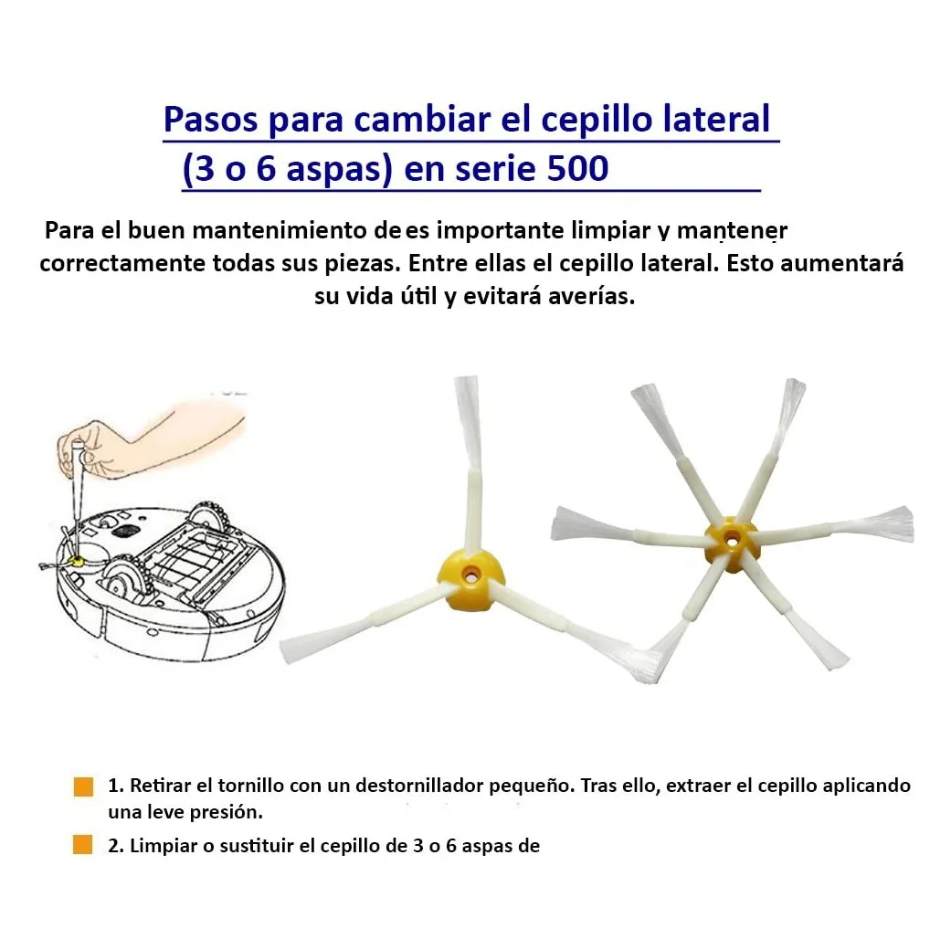 Kit de repuesto para Roomba 500 505 521 510 530 531 532 534 535 545 550 555 560 562 564 570 570 571 575 580 581 585 595