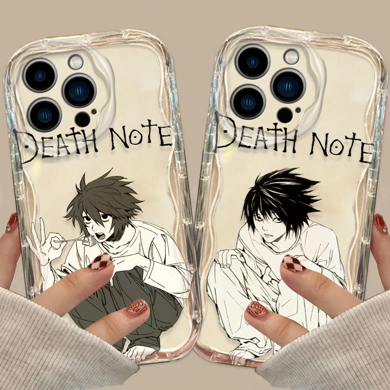 Anime Death Note Yagami Cover For Apple iPhone 15 14 13 12 11 Pro X XR XS Max Plus 8 7 Plus SE Wave Oil Phone Case